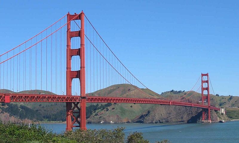 golden gate bridge cartoon. The Golden Gate Bridge